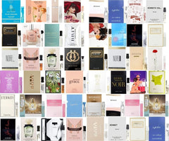 Close-up of JRoBeauty designer fragrance samples for comparison