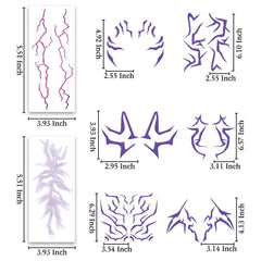 JRRZETA purple designs on skin-like patterns for hunter cosplay accuracy.