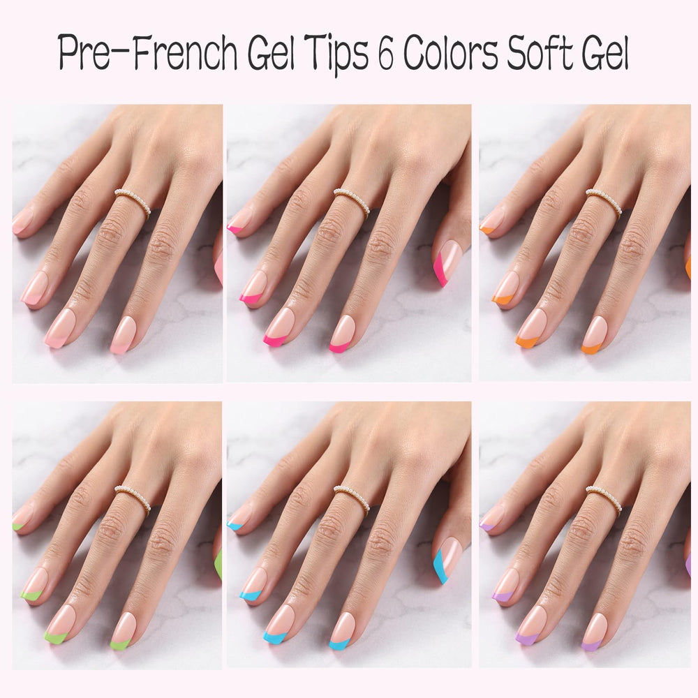 Jsiallye short-square nail tips offer a neat French look for DIY application.
