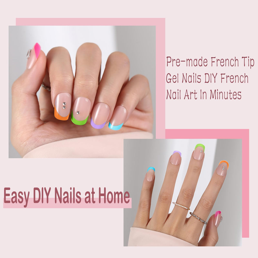 Jsiallye three-in-one French series combines primer, soft gel and matte coat for natural French tips.