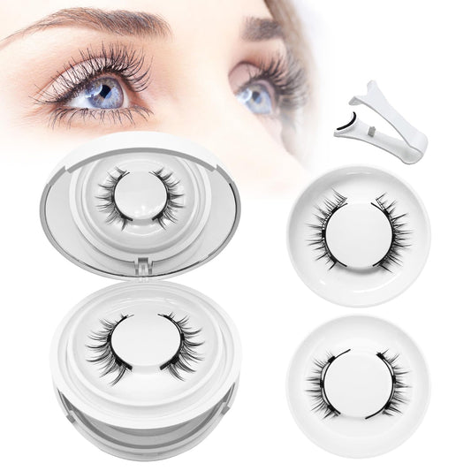 Jsqianfei Hunnyfit magnetic lashes with applicator for glue-free precision.