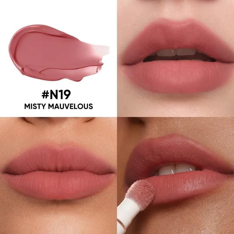 JUDYDOLL lip cream swatch on skin shows rich color payoff.