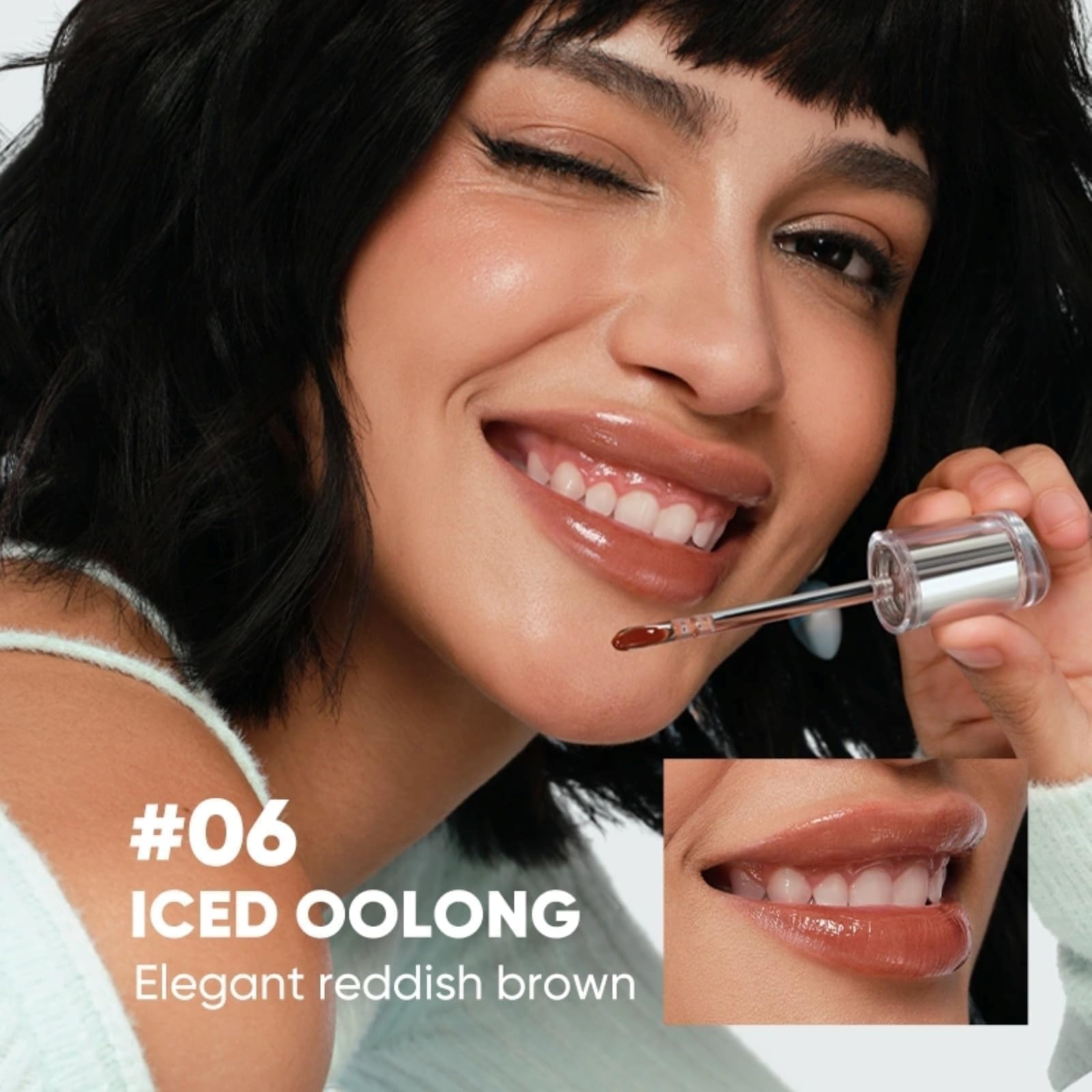 Iced Oolong finish appears nonsticky and comfortable on lips