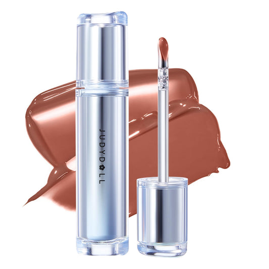 Judydoll Ice Watery Lip Gloss Iced Oolong swatch showing smooth color