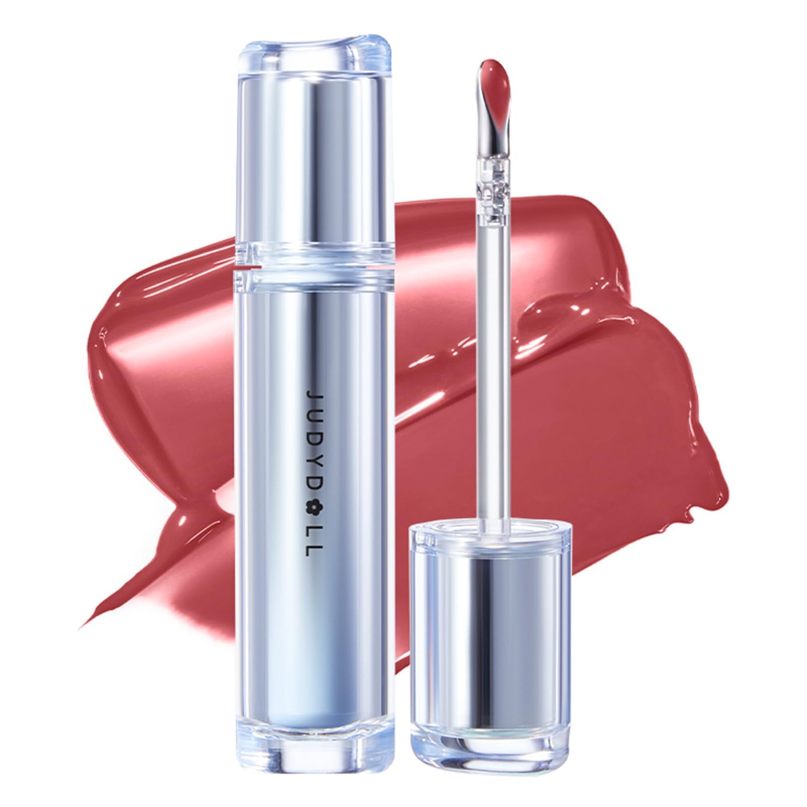 Judydoll Ice Watery Lip Gloss Juiced Berry swatch with vibrant color