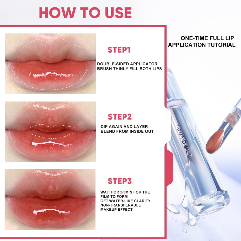 Judydoll Ice Watery Lip Gloss packaging and wand