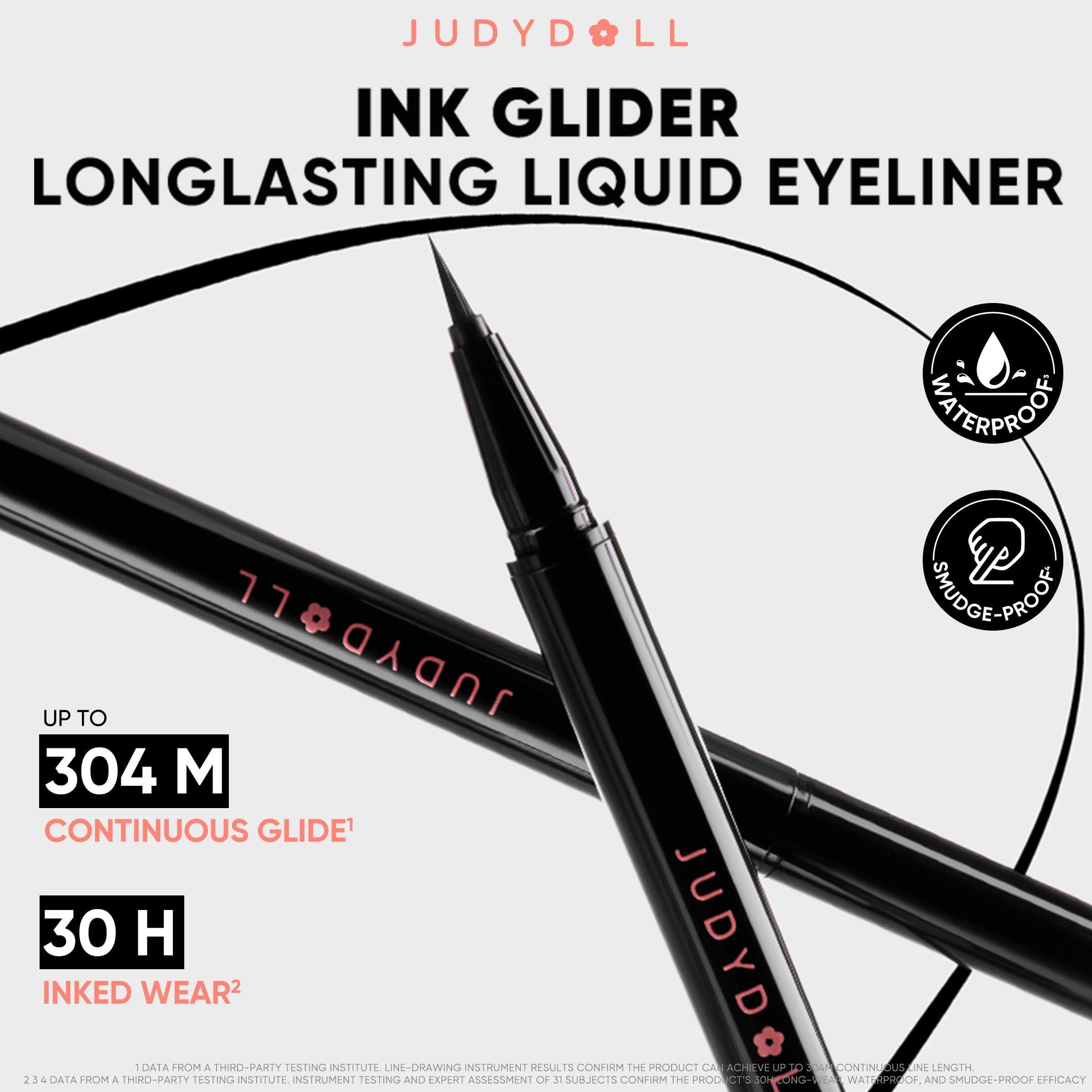 JUDYDOLL Ink Glider one-stroke jet-black for quick definition.