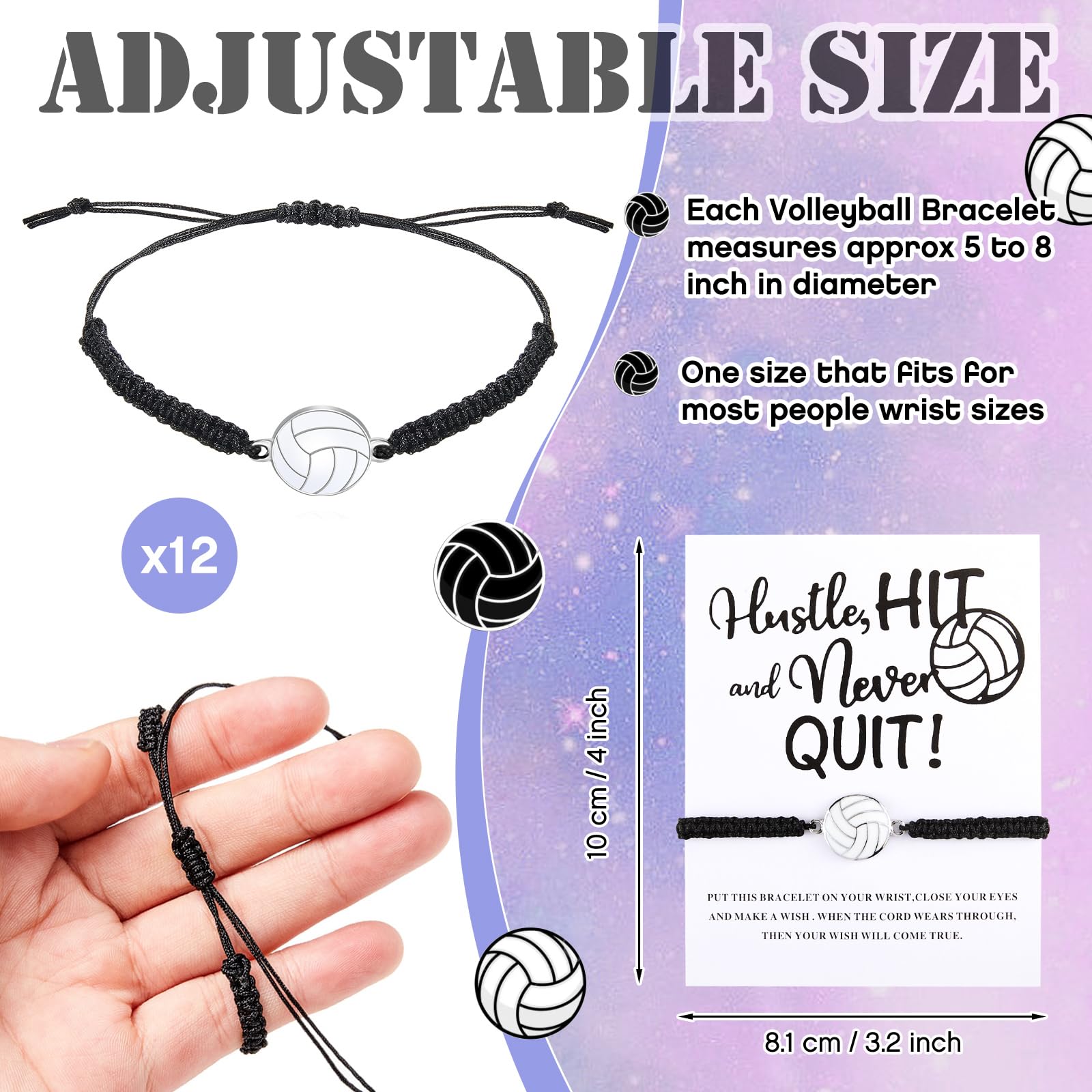 Juexica volleyball necklace with adjustable 45 cm chain for comfort