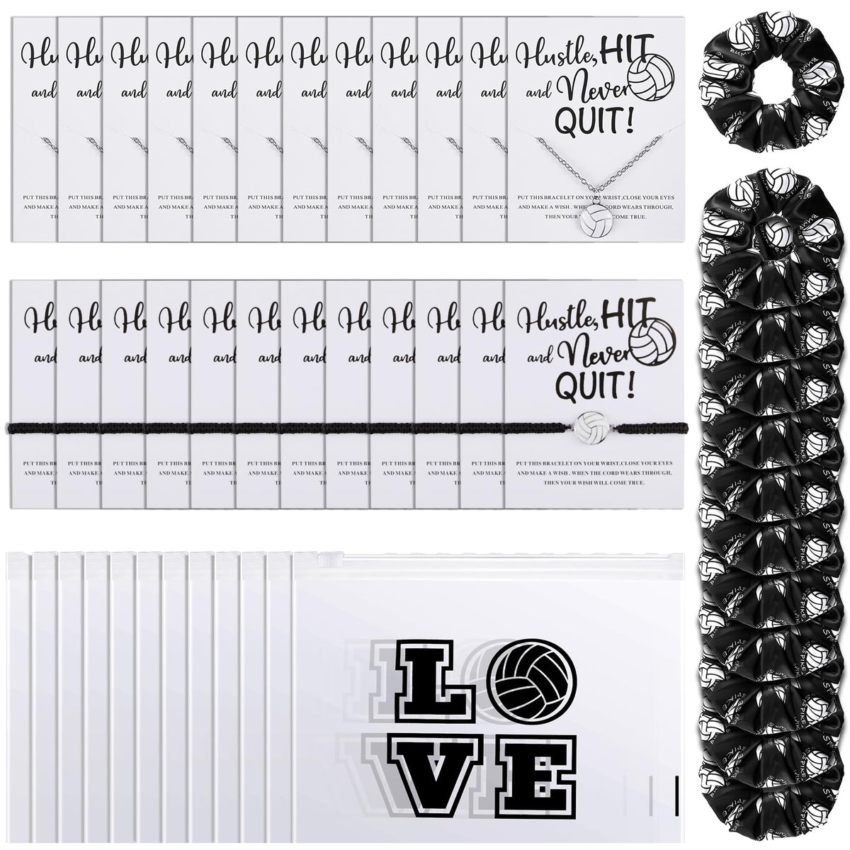 Juexica volleyball scrunchie pack for secure practice hair and style