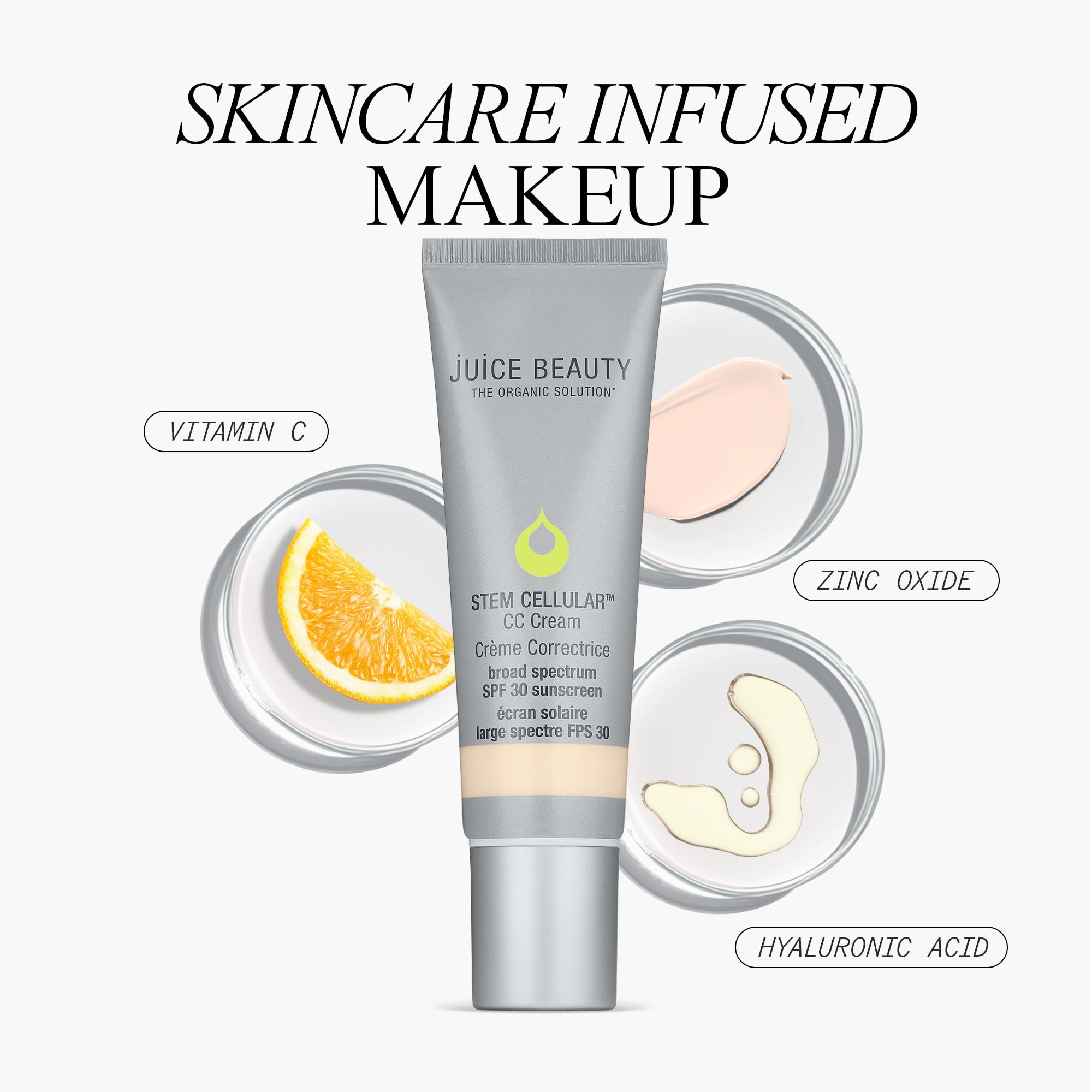 Texture close up of Juice Beauty CC Cream Island Glow for daily wear