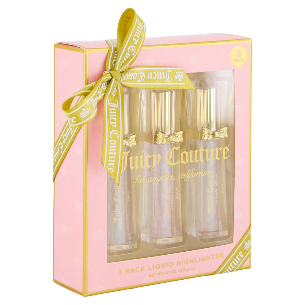 Juicy Couture Shine highlighter on brow bone for luminous definition.