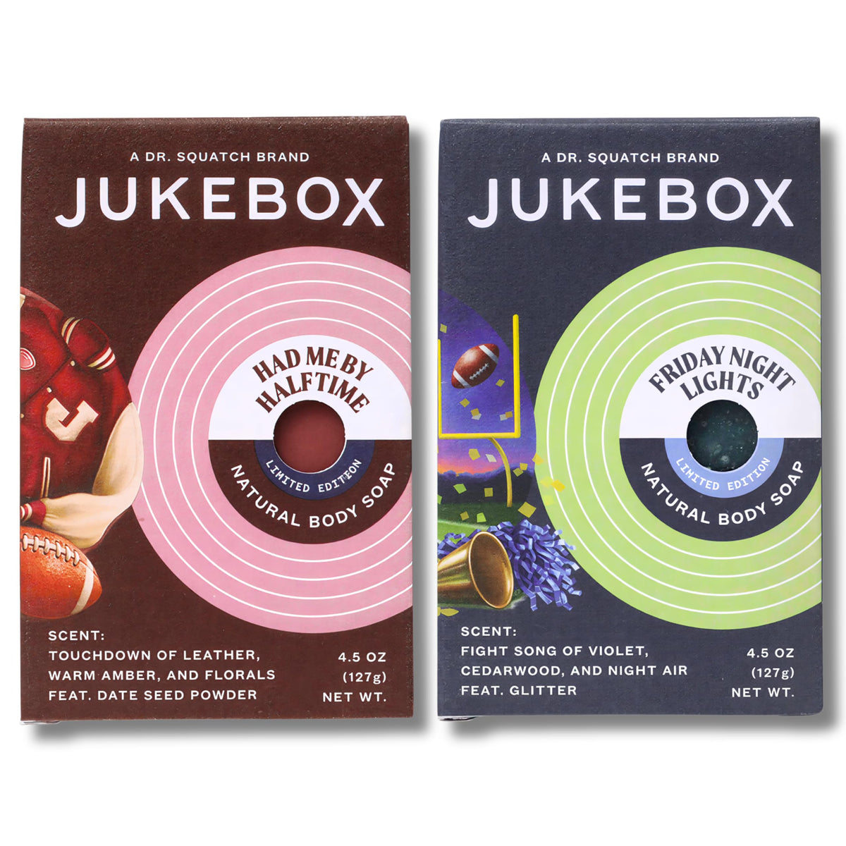 JUKEBOX Friday Night Lights bar soap with a crisp cedarwood violet scent for fall.
