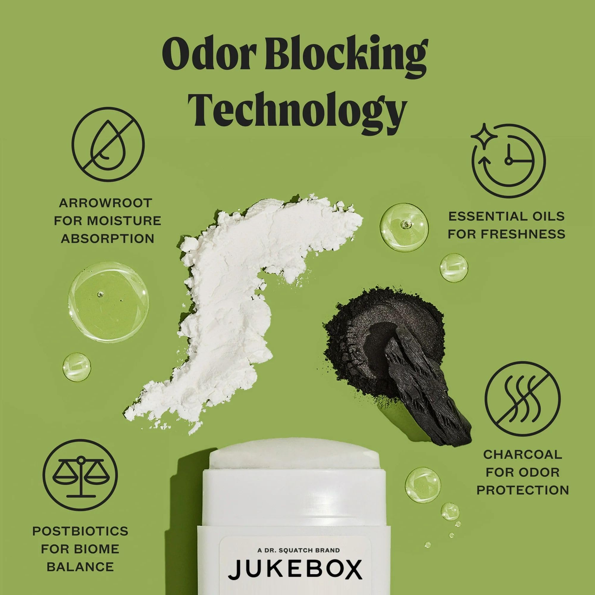 JUKEBOX postbiotics support skin balance visuals.