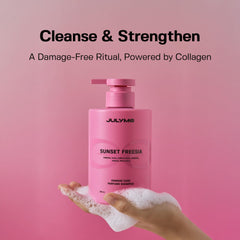JUL7ME perfume shampoo adds volume and elasticity to hair