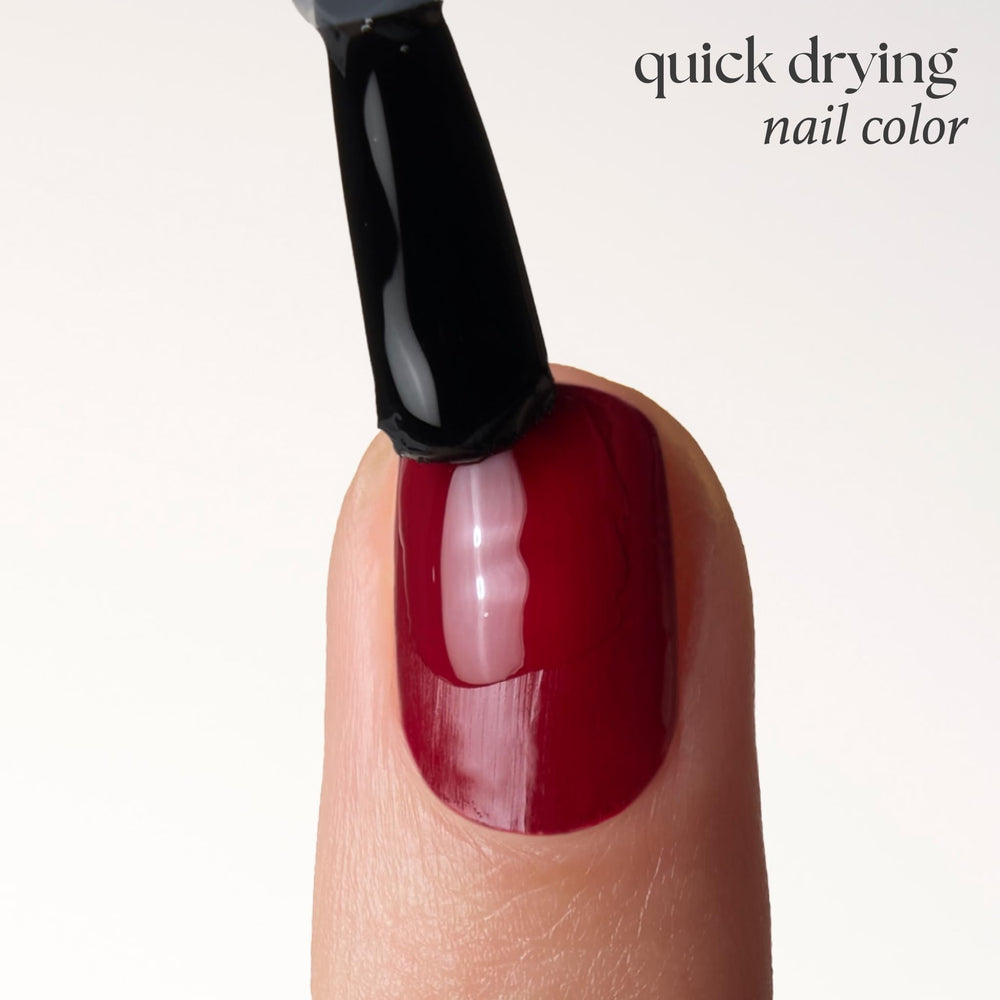 Model hand demonstrates Sandy Side Up on nails for real-life wear