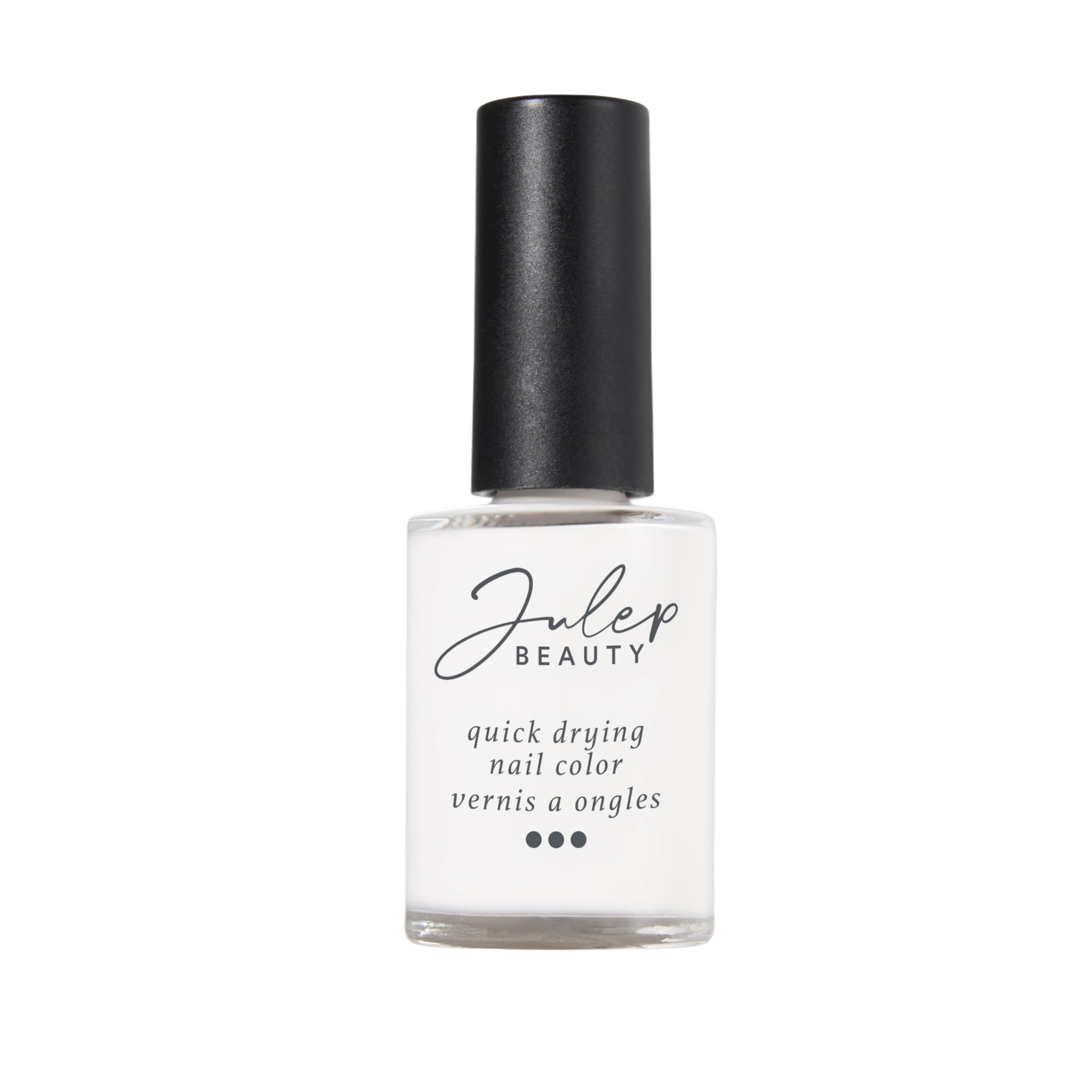 Julep Snow Day bottle shows fast-drying formula for a quick manicure