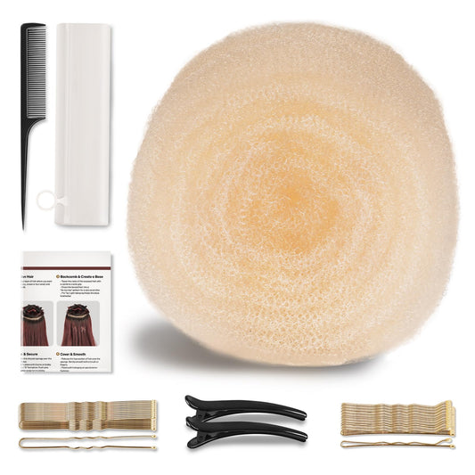 Juloviy XXL hair padding sponge blends invisibly for natural volume in updos.
