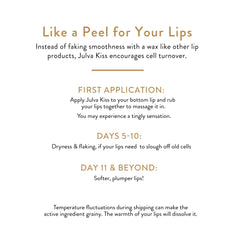 Julva Kiss Lip Renewal Complex soothing texture for dry lips.