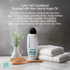 JUMAN Dead Sea Leave-In Conditioner hair curls close-up for defined waves.