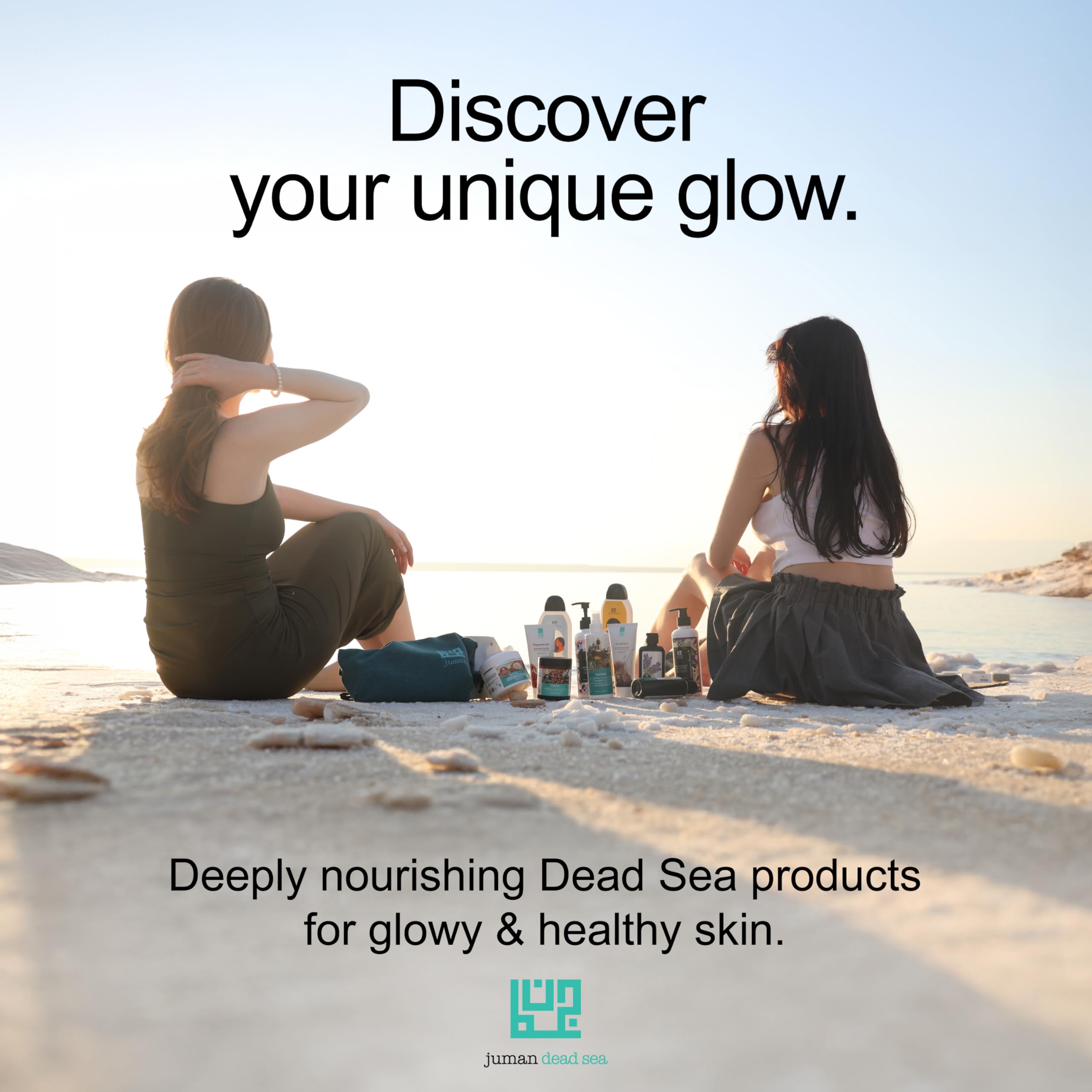 JUMAN Dead Sea Leave-In Conditioner water droplets signify hydration boost.