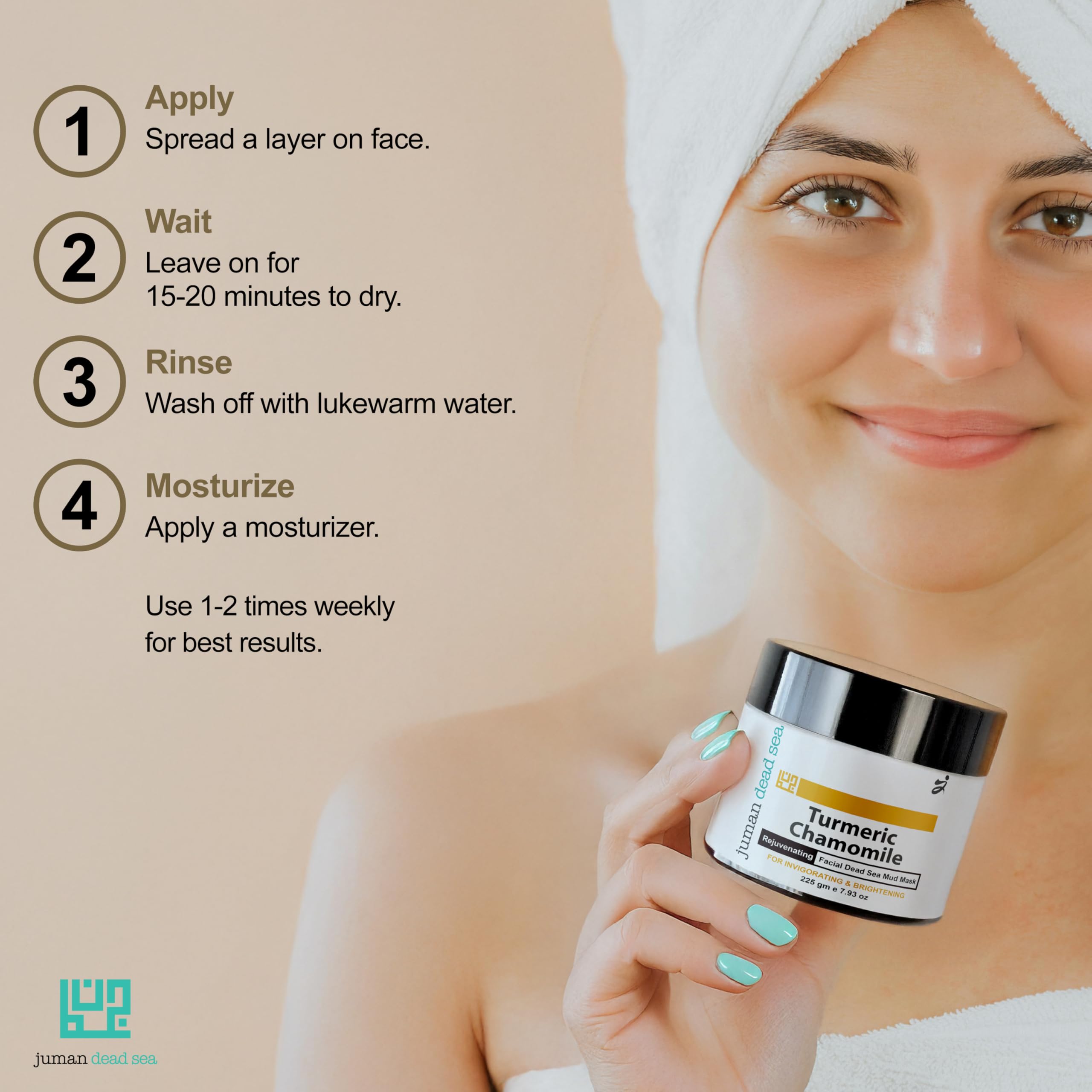 JUMAN 225g pack emphasizes a generous jar for multiple uses.