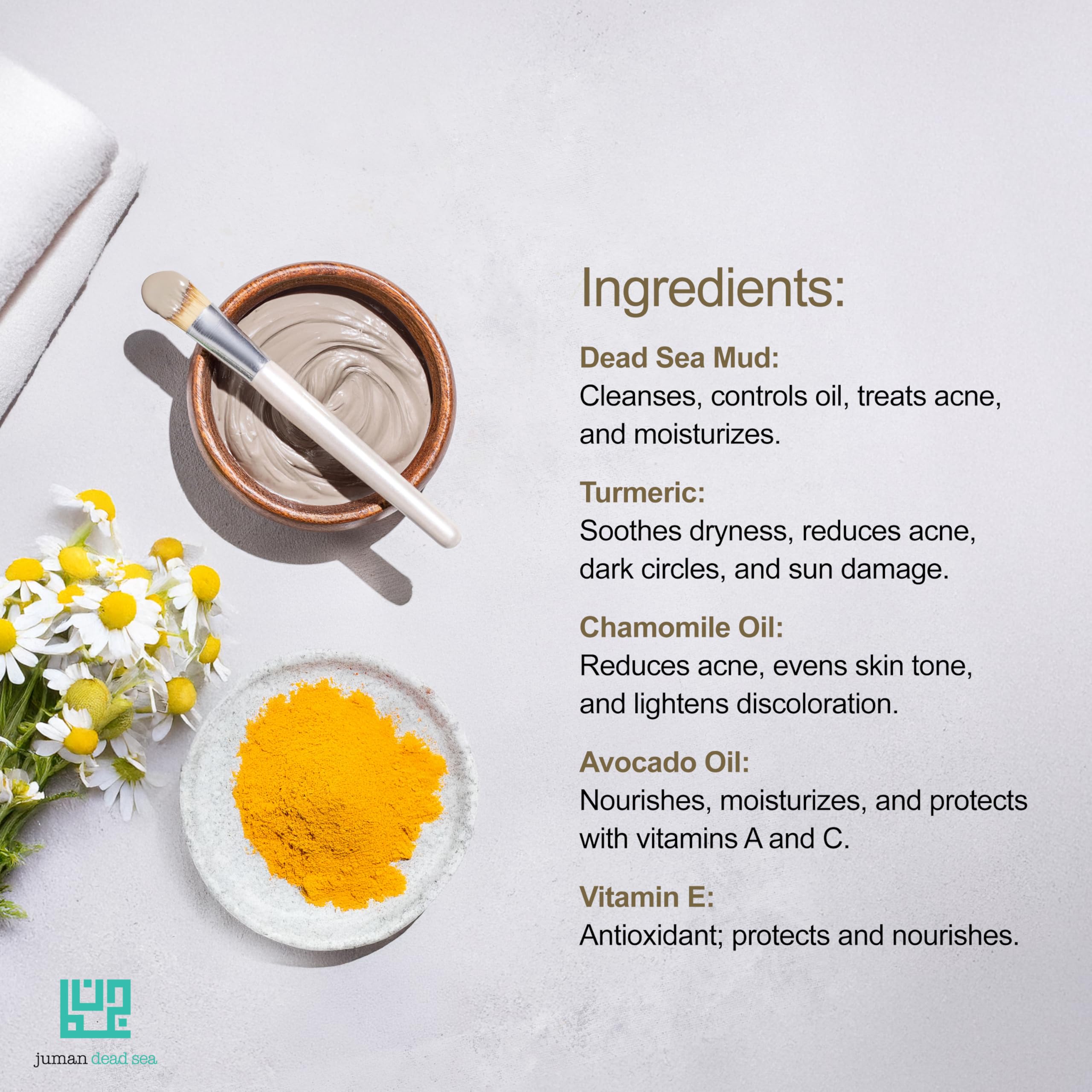 JUMAN vegan sulfate-free formula highlights clean beauty suitable for sensitive skin.