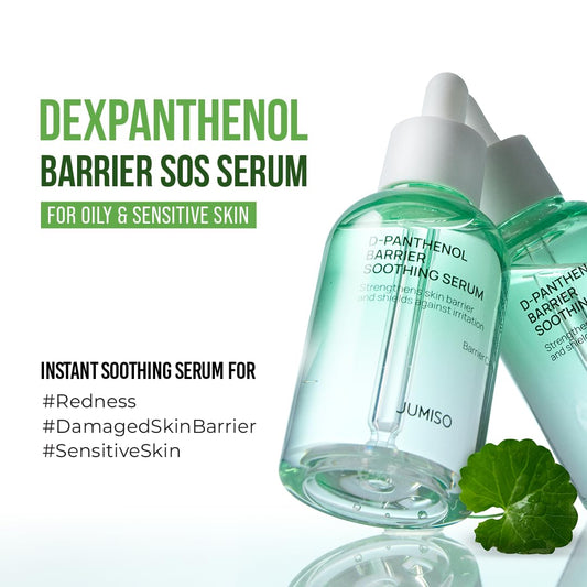 JUMISO D-Panthenol Barrier Serum water-texture pour showcases lightweight hydration.