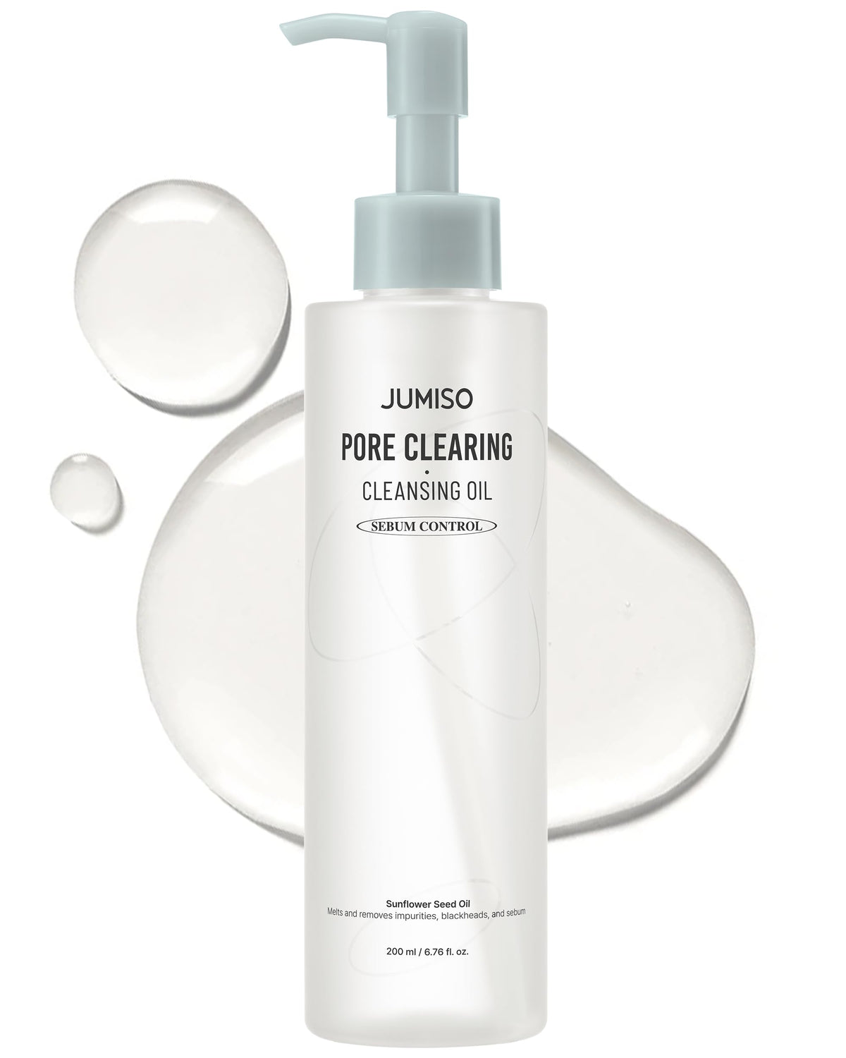 JUMISO Pore Clearing Cleansing Oil bottle pour enables easy makeup removal and cleansing