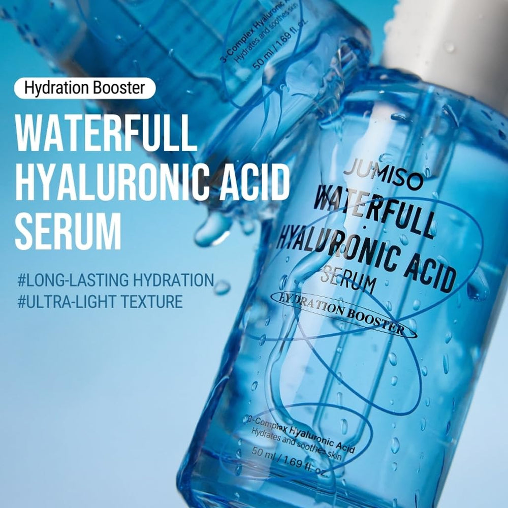 JUMISO Waterfull label confirms vegan fragrance-free formula for sensitive skin.