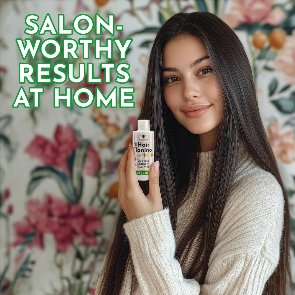 Jumybee Tanino application in sections shows simple at-home styling.