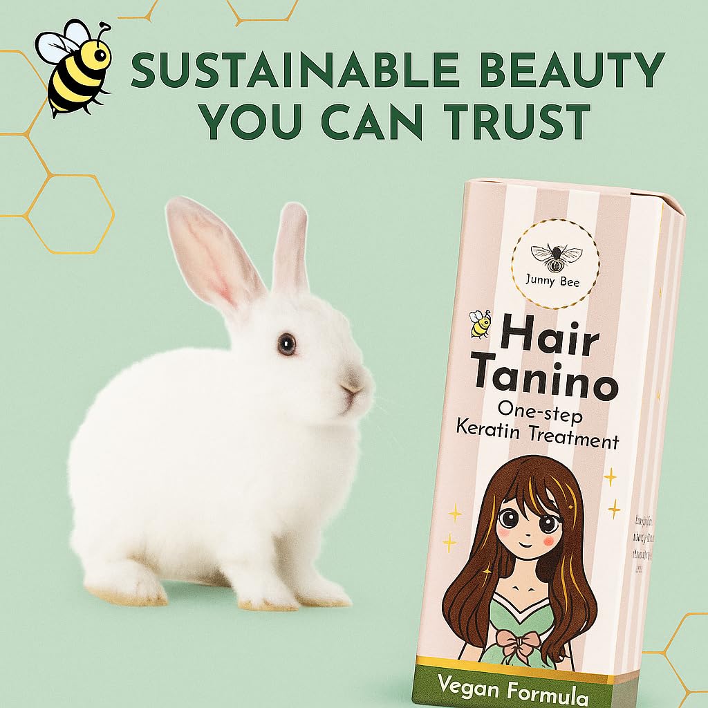Jumybee Tanino before-after demonstrates luxurious shine and improved manageability.
