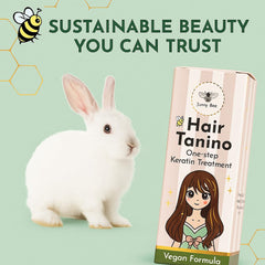Jumybee Tanino before-after demonstrates luxurious shine and improved manageability.