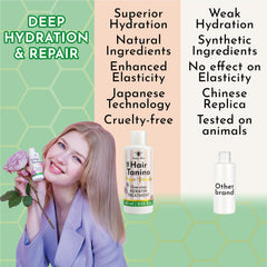 Jumybee Tanino blow-dry and flat-iron shot hints long-lasting smoothness.