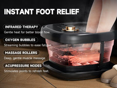 Junatuqiu Deluxe Foot Bath Spa accommodates feet up to US size 13 for versatile use.