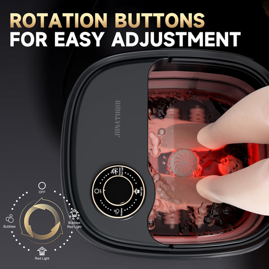 Junatuqiu Deluxe Foot Bath Spa temperature control maintains comfortable heat throughout the soak.
