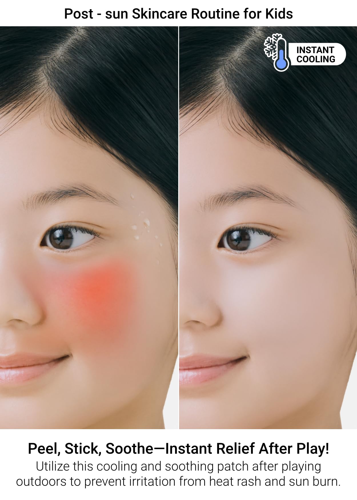 Jung Saem Mool Kids Waterful Patch Star moon star shape on skin after sun exposure