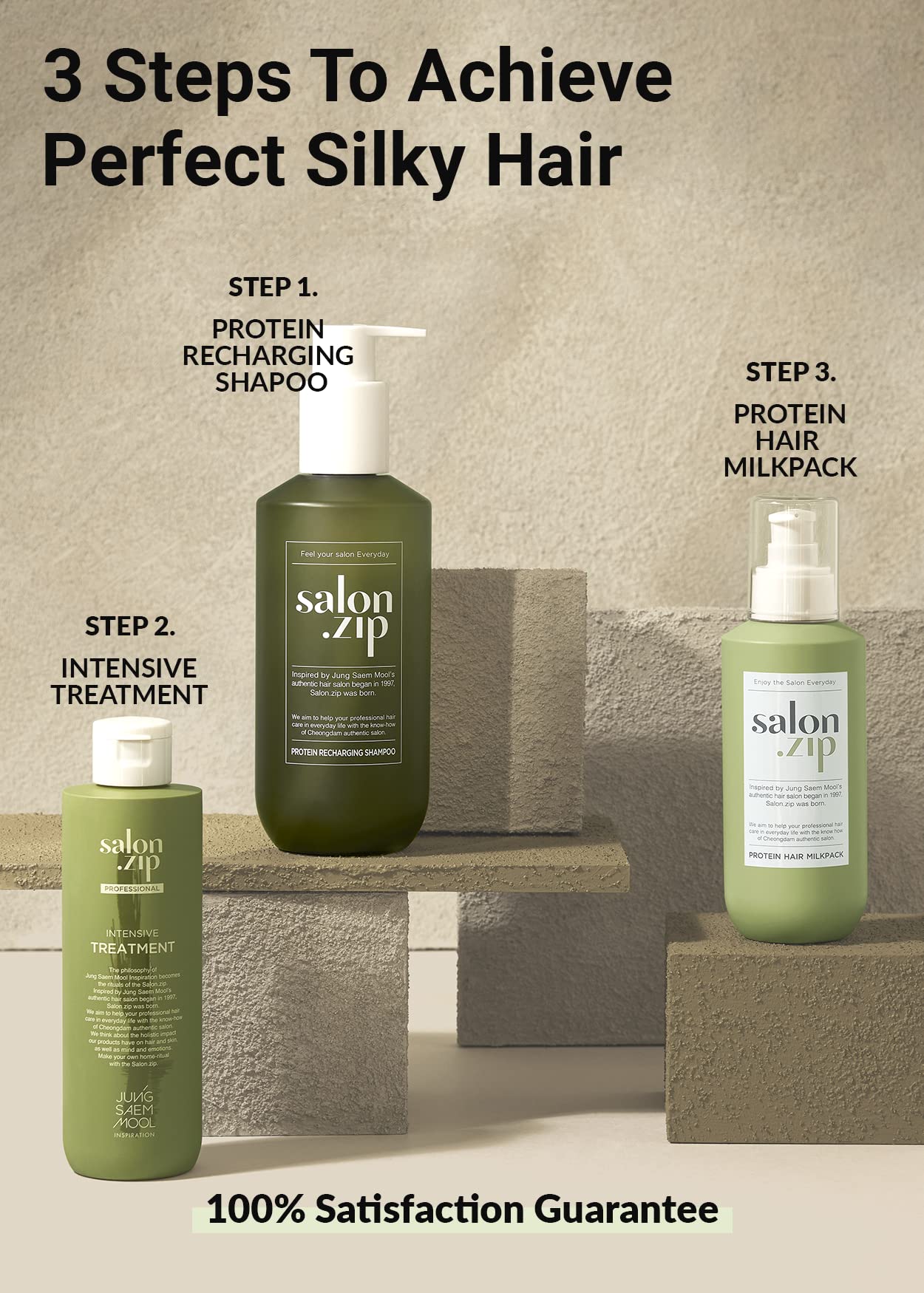 Vivid shine and smoothness after washing, a real-life styling possibility.