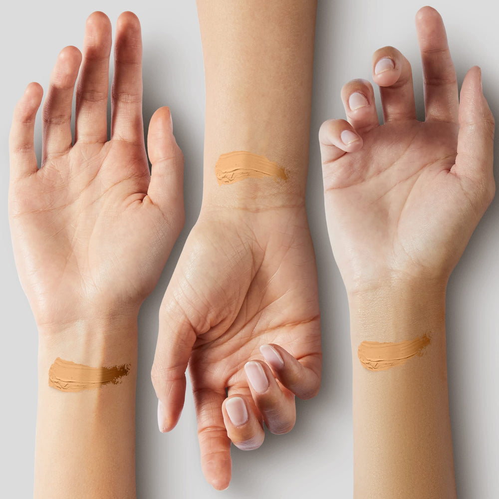 Jung Saem Mool cushion swatch reveals buildable coverage on skin.