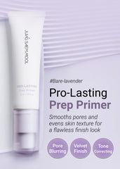 Jungsaemool Pro-Lasting Primer Bare Lavender texture close-up for a velvety finish.