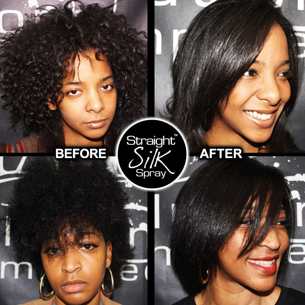 Frizz control and shine with JuniorLabs Straight Silk Spray.
