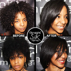 Frizz control and shine with JuniorLabs Straight Silk Spray.