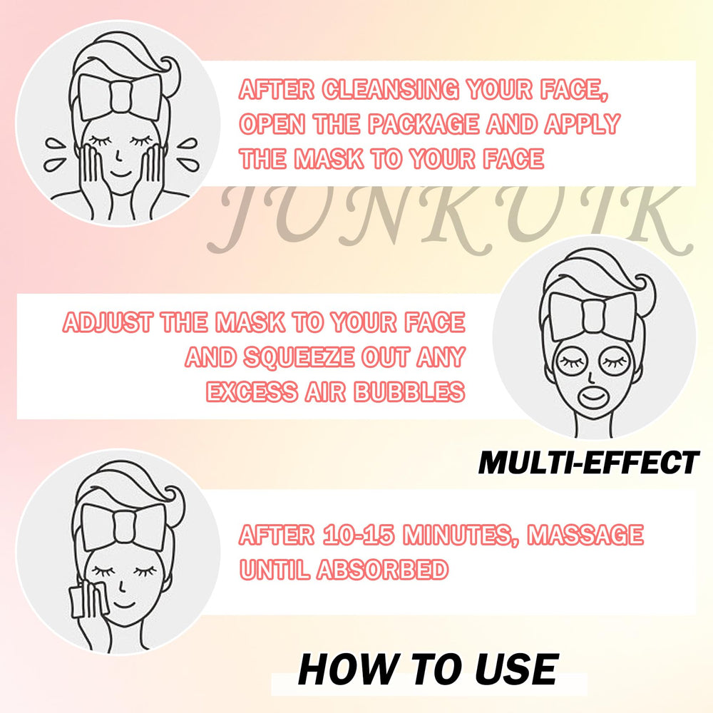 JunKuJK masks are suitable for all skin types, including sensitive skin.