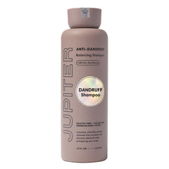 Jupiter anti-dandruff shampoo bottle designed for scalp balance and flake reduction.