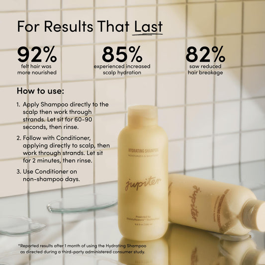 Jupiter Hydrating Conditioner bottle emphasizing softness and manageability