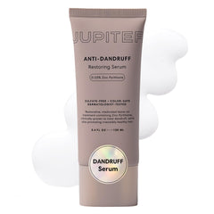 Jupiter Restoring Scalp Serum bottle shows targeted dandruff relief and scalp comfort