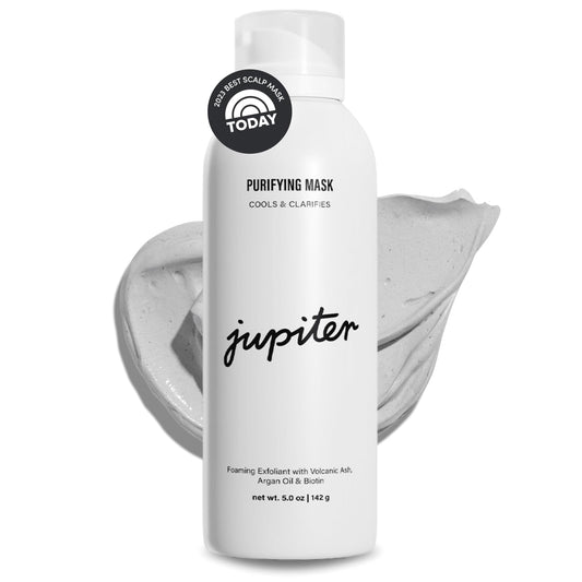 Jupiter Scalp Mask with volcanic ash exfoliation for a refreshed scalp.