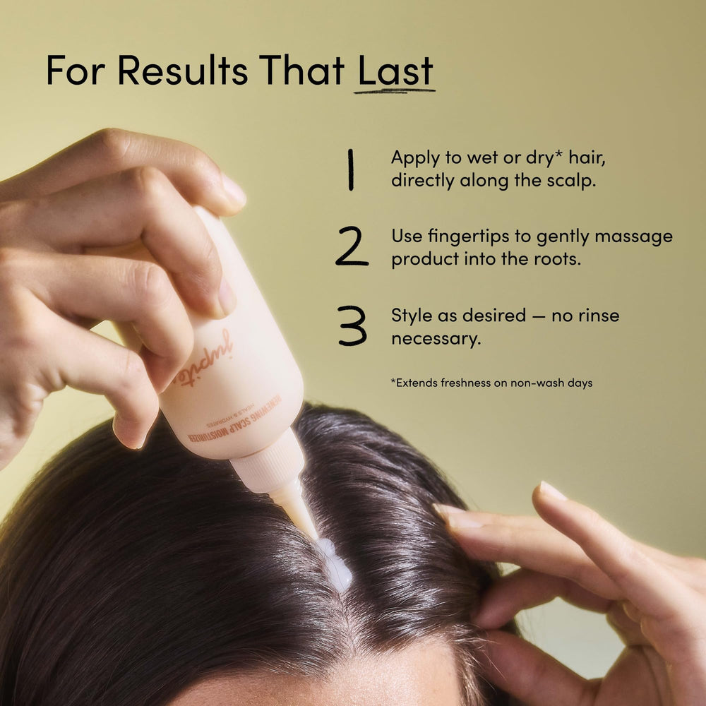 Jupiter Scalp Moisturizer being applied for quick, non-greasy absorption