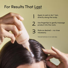 Jupiter Scalp Moisturizer being applied for quick, non-greasy absorption