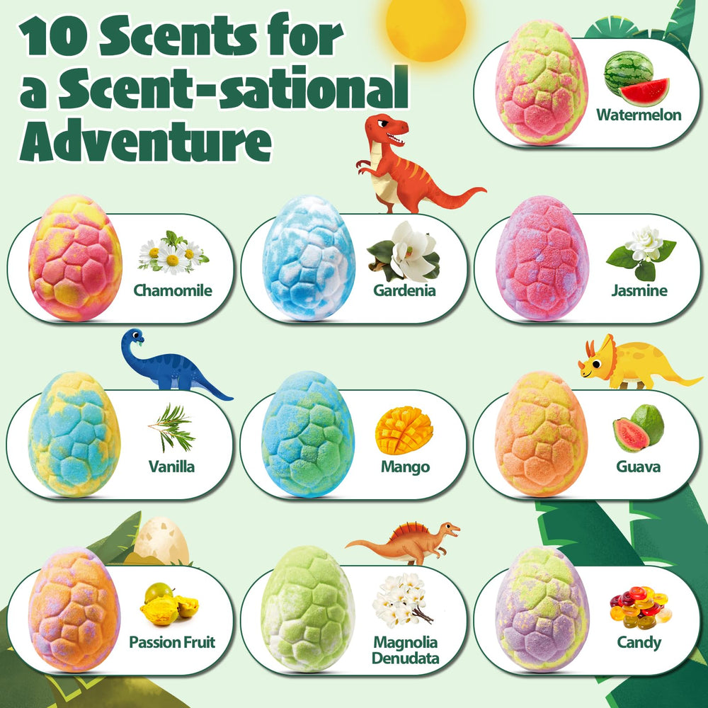 JuraFizz exclusive dinosaur toys revealed inside each bomb.