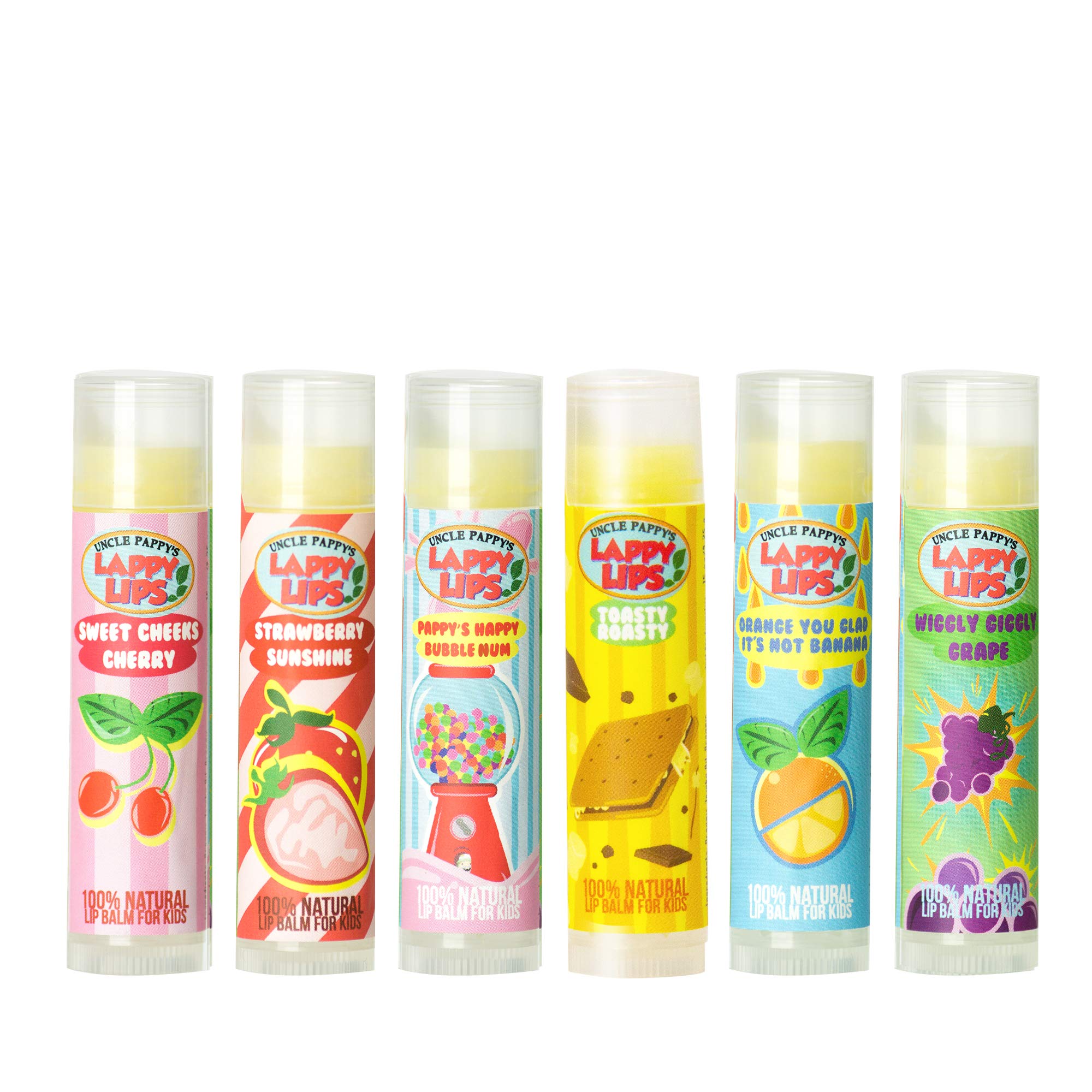 Just Bee Lappy Lips cherry flavor lip balm for kids, smooth hydration on the go